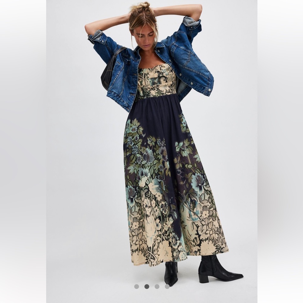 Free People Bali Westward Trails Printed Jumpsuit